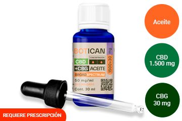CBD+CBG Broad spectrum Aceite 1500+30 1-3 Terpenos de Botican