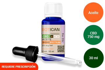 CBD Broad spectrum Aceite 750 1-3 Terpenos de Botican